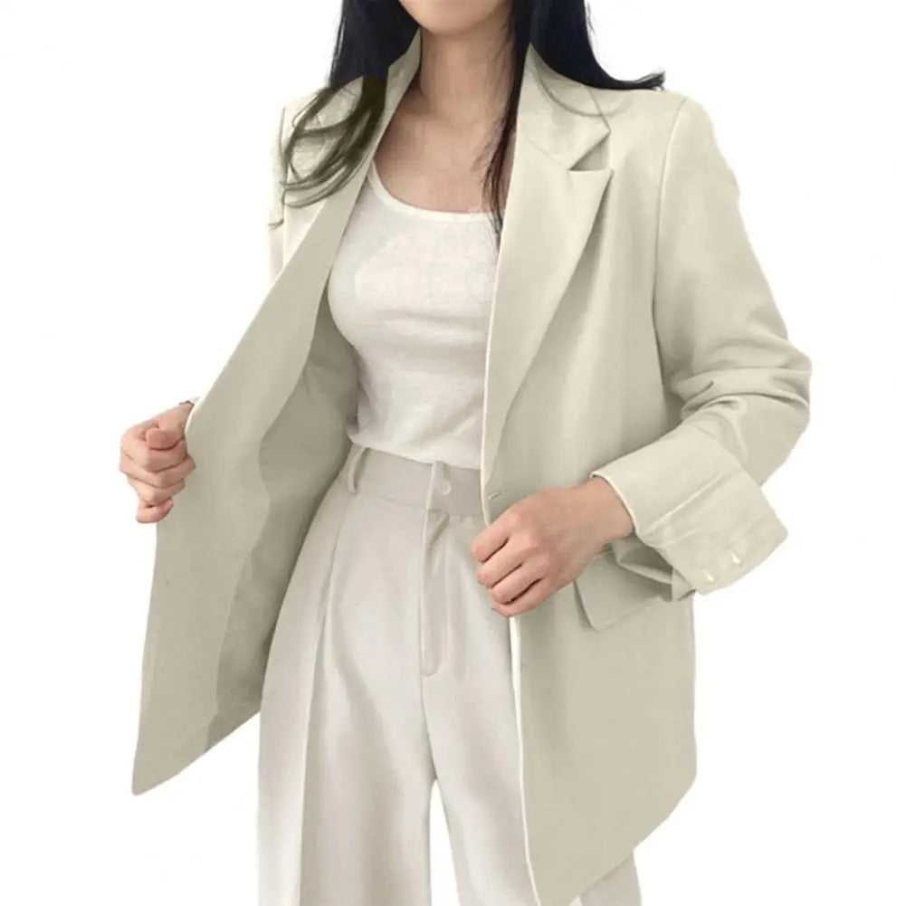 TAMBREET 2024 Women Blazer Pants Korean Fashion Open Front Blazer Jacket Straight Wide Leg Suit Pants Women Casual Blazer Suit Pants