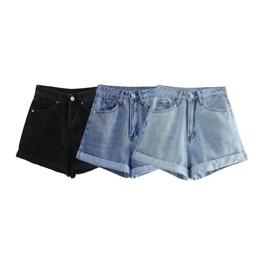 TAMBREET 2024 Zarb Spring/Summer New Women's Style Versatile Casual European and American Style denim shorts