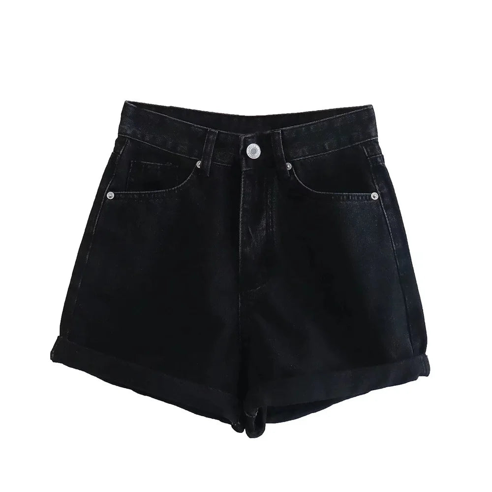 TAMBREET 2024 Zarb Spring/Summer New Women's Style Versatile Casual European and American Style denim shorts