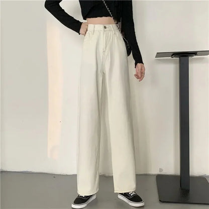 TAMBREET 2024 new women's denim women's jeans miscellaneous straight pants are comfortable, exquisite and slim