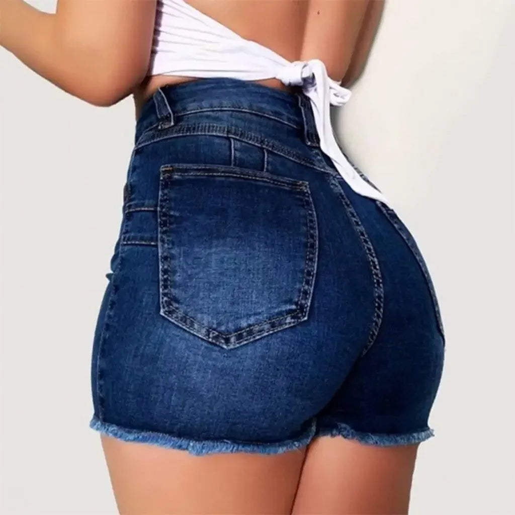 TAMBREET Amazon Best Seller Independent Station Fashionable Slim Fit Denim Shorts For Women European American Foreign Trade Elastic