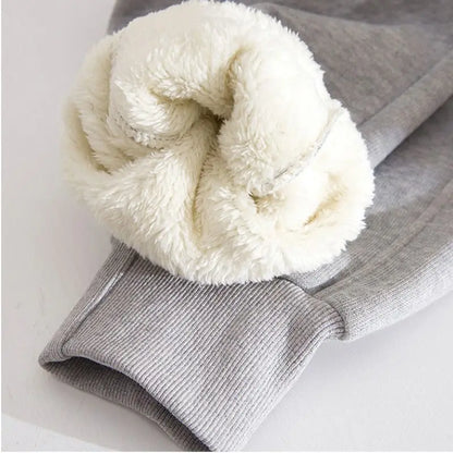 TAMBREET Autumn and Winter Women's Lamb Fleece Sports Pants Loose Plush Thickened Warm and Sanitary Women's Pants