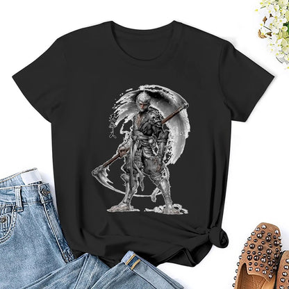 TAMBREET Black Myth Wukong T-Shirt oversized lady clothes customs t-shirt dress for Women plus size