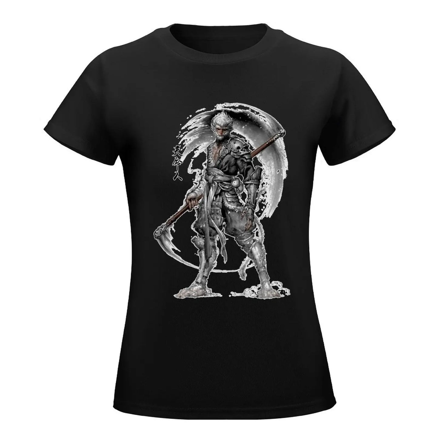 TAMBREET Black Myth Wukong T-Shirt oversized lady clothes customs t-shirt dress for Women plus size