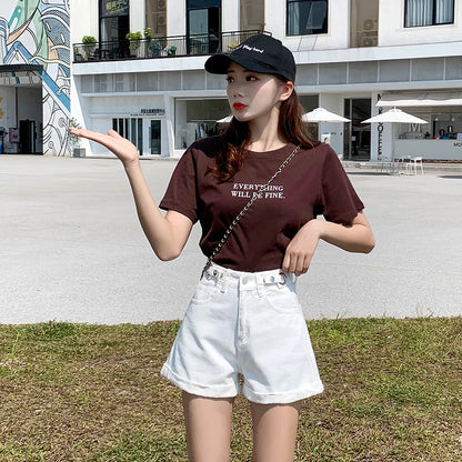 TAMBREET Denim Shorts Casual Loose Jeans Feminino Summer Sexy Daily Young Cute High Quality New Arrivals 2024 Women Short Pants