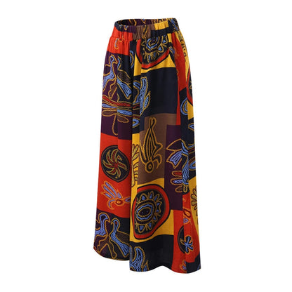 TAMBREET Ethnic Style Wide Leg Trousers Women Yoga Harem Pants Gypsy Hippie Thai Boho Court Pants Ruched Waist Aladdin Women's Pants