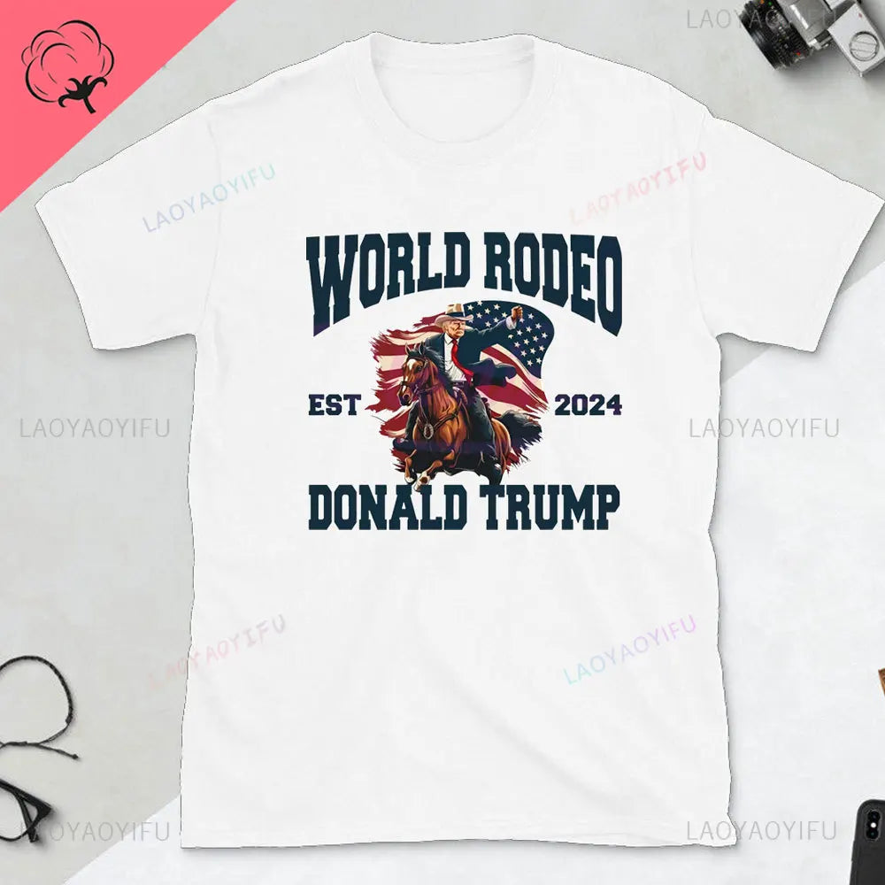 TAMBREET Funny Trump 2024 Shirt Republican Gift T-shirt Trump for President 2024 Tee Daddy's Home Trump Supporter Election Tops