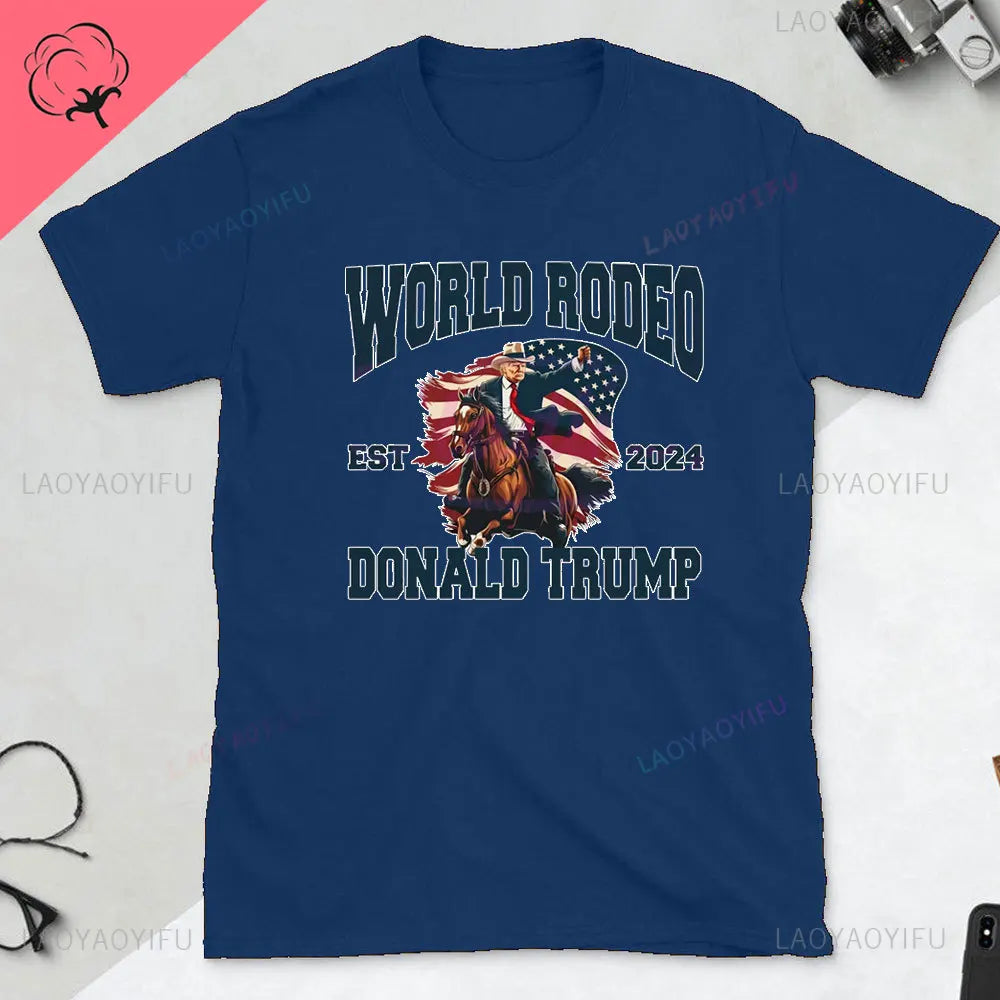 TAMBREET Funny Trump 2024 Shirt Republican Gift T-shirt Trump for President 2024 Tee Daddy's Home Trump Supporter Election Tops