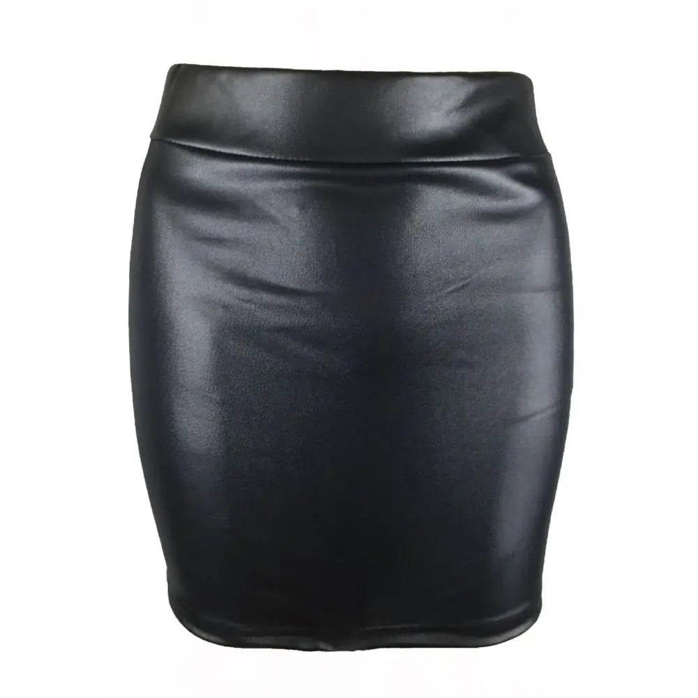 TAMBREET Leather Matte Slim Mini Sexy Fashion PU Hot Short High Waist Skirt Korean Nightclub Streetwear Wholesale Clothes