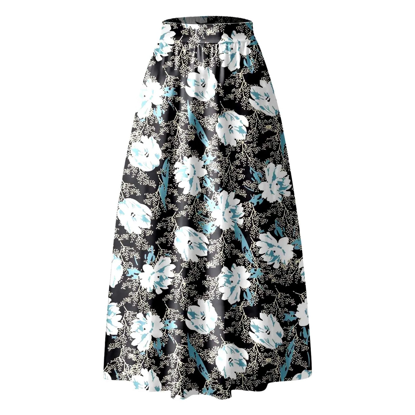 TAMBREET Long A Lined Skirts For Women Bohemian Floral Print Maxi Skirt High Waist Pocket Party Beach Long Skirt Ropa De Mujer 2024