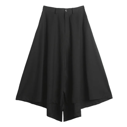 TAMBREET Men's trousers South Korean summer culottes men's shorts loose culottes hairstylist slacks female lovers skirt Yamamoto style