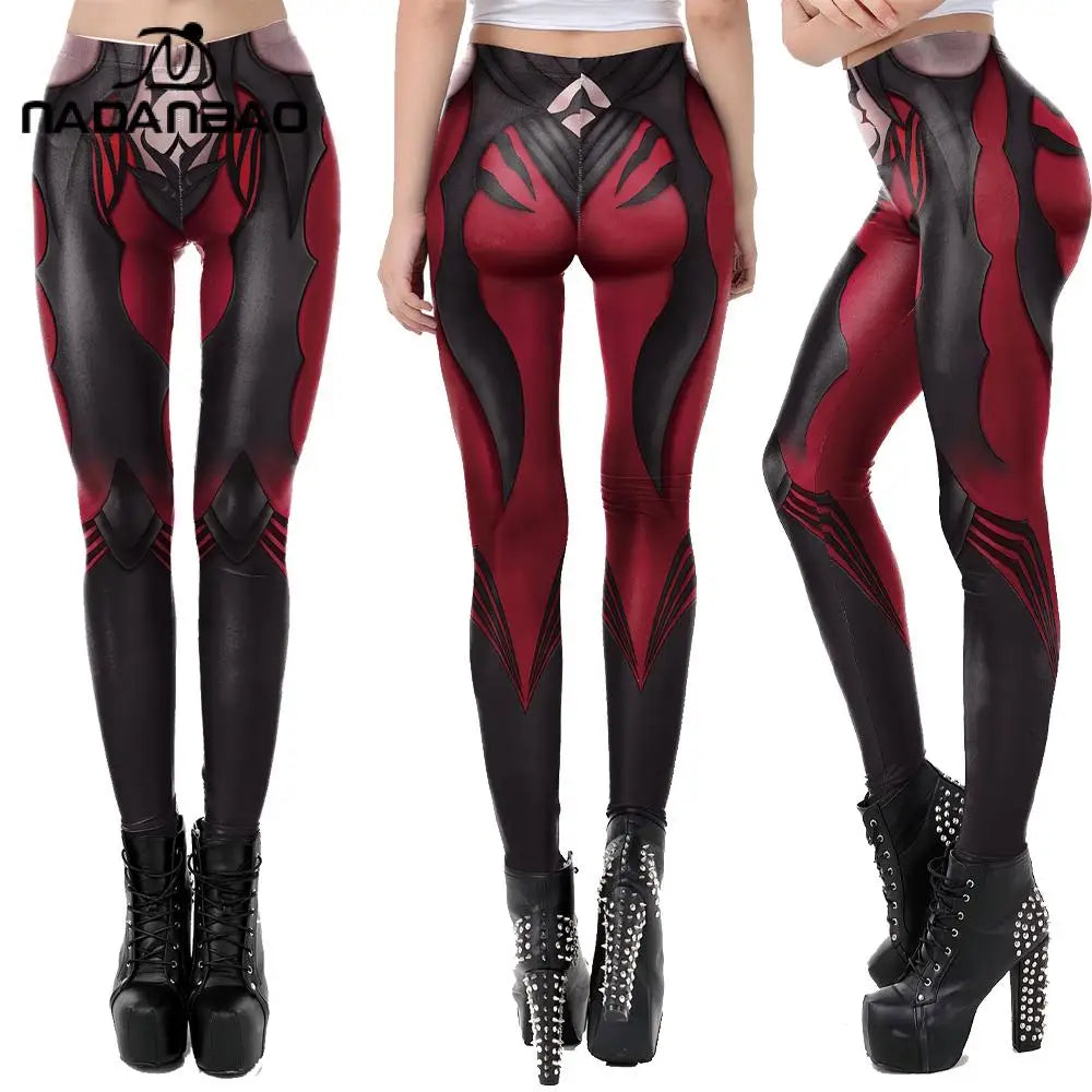 TAMBREET NADANBAO Women Leggings Gothic Style Anime Printed High Quality Leggings Fashion Elastic Pants Sporting Fitness Yoga Pants