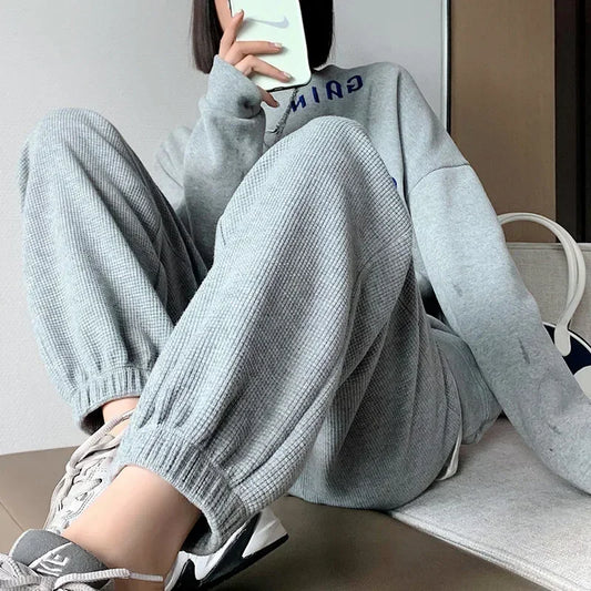 TAMBREET New Joggers Sports Hip Hop Running Pants Casual Women Lady Girls Sweatpants Comfortable Oversized Female Streetwear Trousers