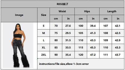 TAMBREET Fashion Women's Jeans Tassel Holes Vitnage Feather High Waist Y2K Streetwear Casual Denim Pant Spring Skinny Hollow Out Trousers