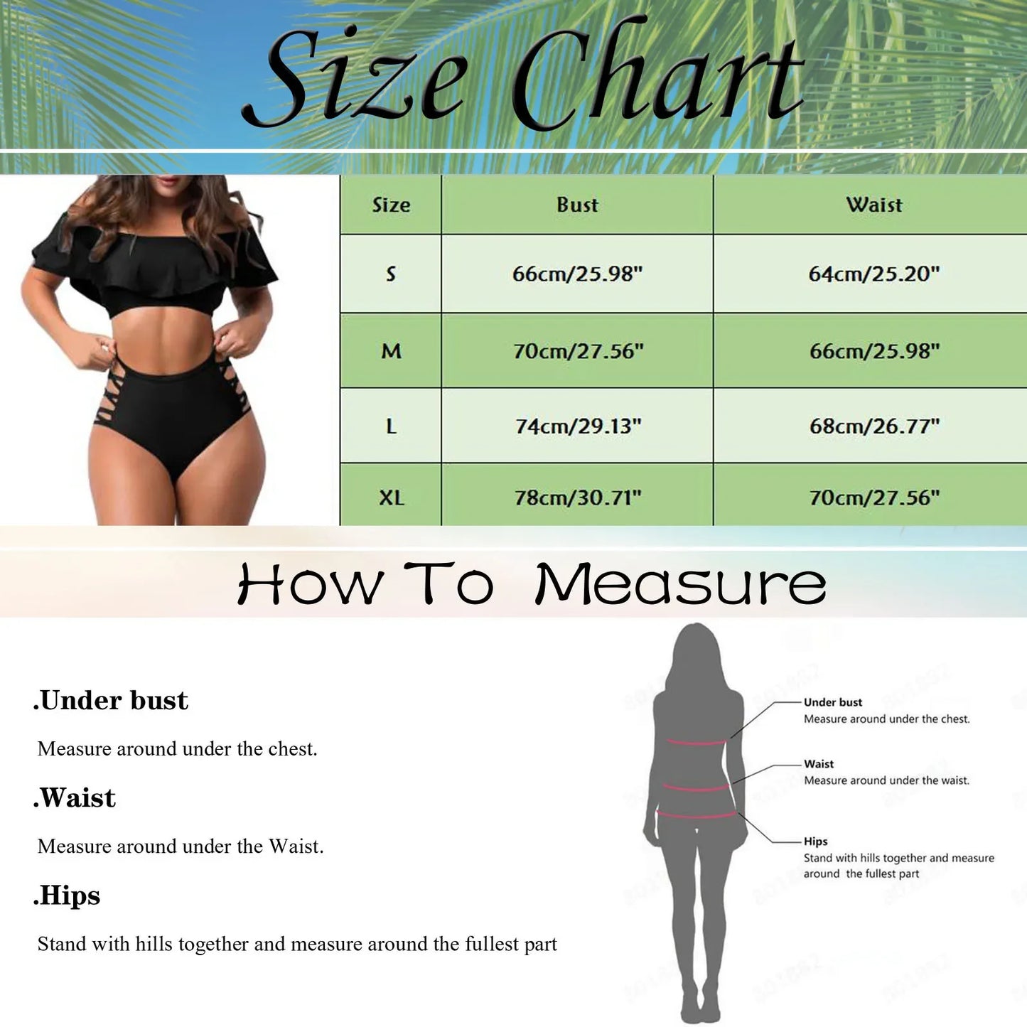 TAMBREET Sexy Ruffled Off Shoulder Bikini Sets Bandage Swimsuit Women High Waist Bandeau Push Up Swimwear Set Beach Mujer Biquini Suit