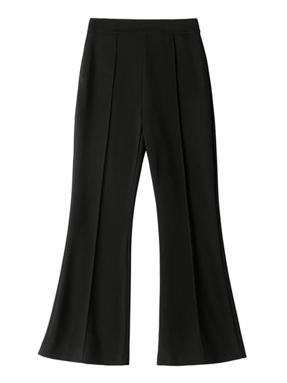 TAMBREET Stretch High-waist Flared Pants Women's Casual Slimming Nine-point Pants 2024 Summer Women's Trousers Fashion Women Clothing