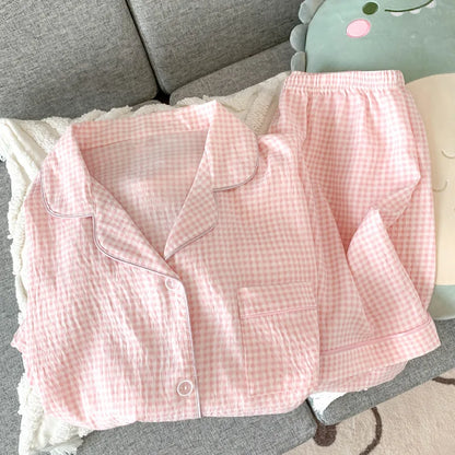 TAMBREET Summer Ladies New Pajamas Homewear Two Sets of Girls Cloud Cotton Short-Sleeved Shorts Pajamas Homewear Sweet Wind Homewear