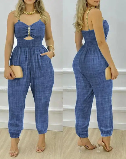 TAMBREET Summer Women Mesh Elegant Wide Leg Jump Suit Loose Bodysuits Overalls Full Body Jumpsuit Trousers Evening Jumpsuits Clothes