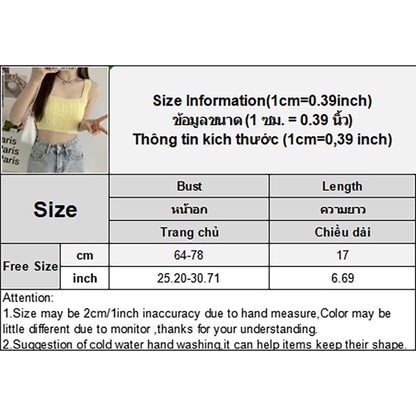 TAMBREET Sweet Candy Color Knitted Camisole Summer Women Sleeveless Casual Slim Crop Top