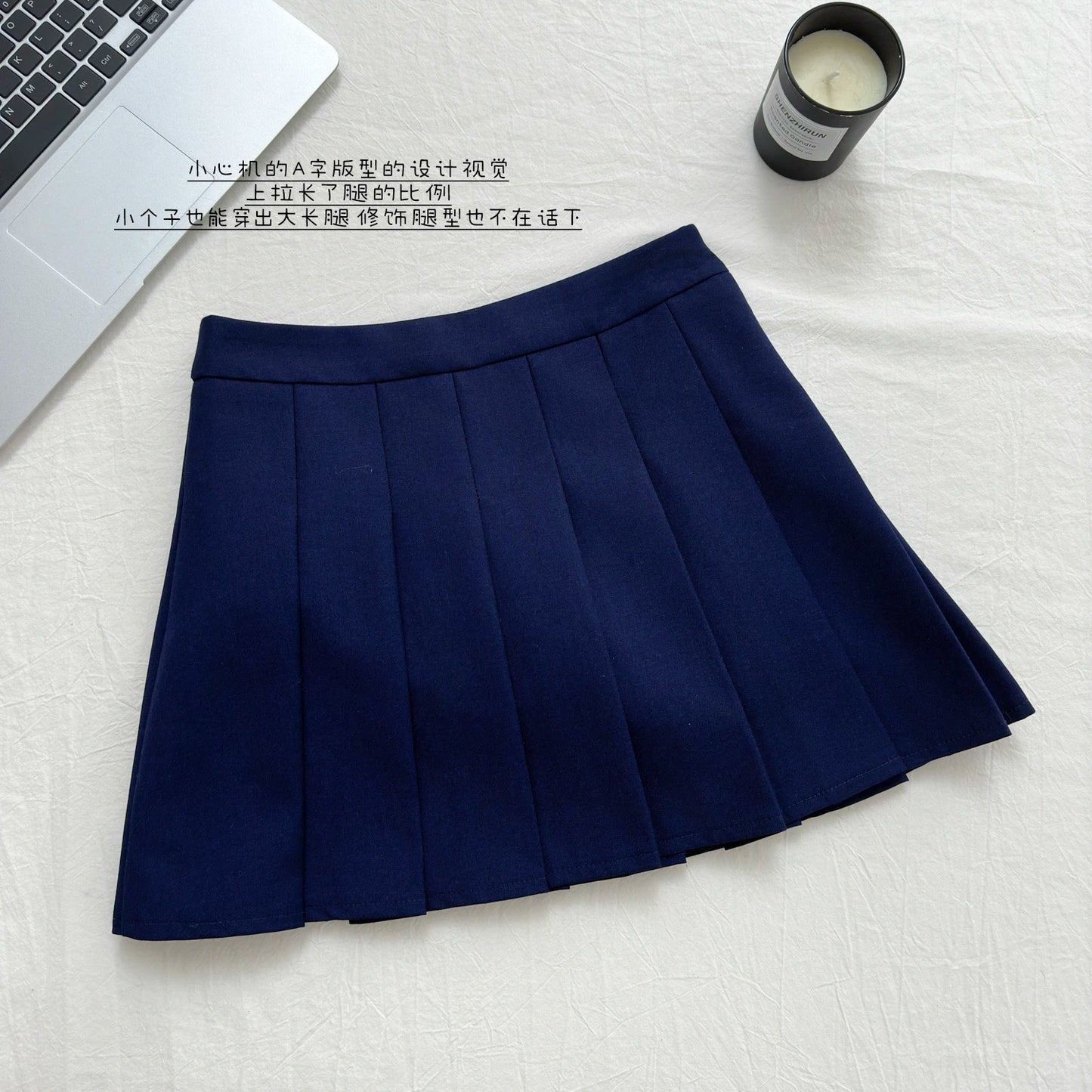 TAMBREET Sweet Hot Girl College Style Suit Women's Summer Short-sleeved Shirt Pleated Mini Skirt Two-piece Set Fashion Female Clothes