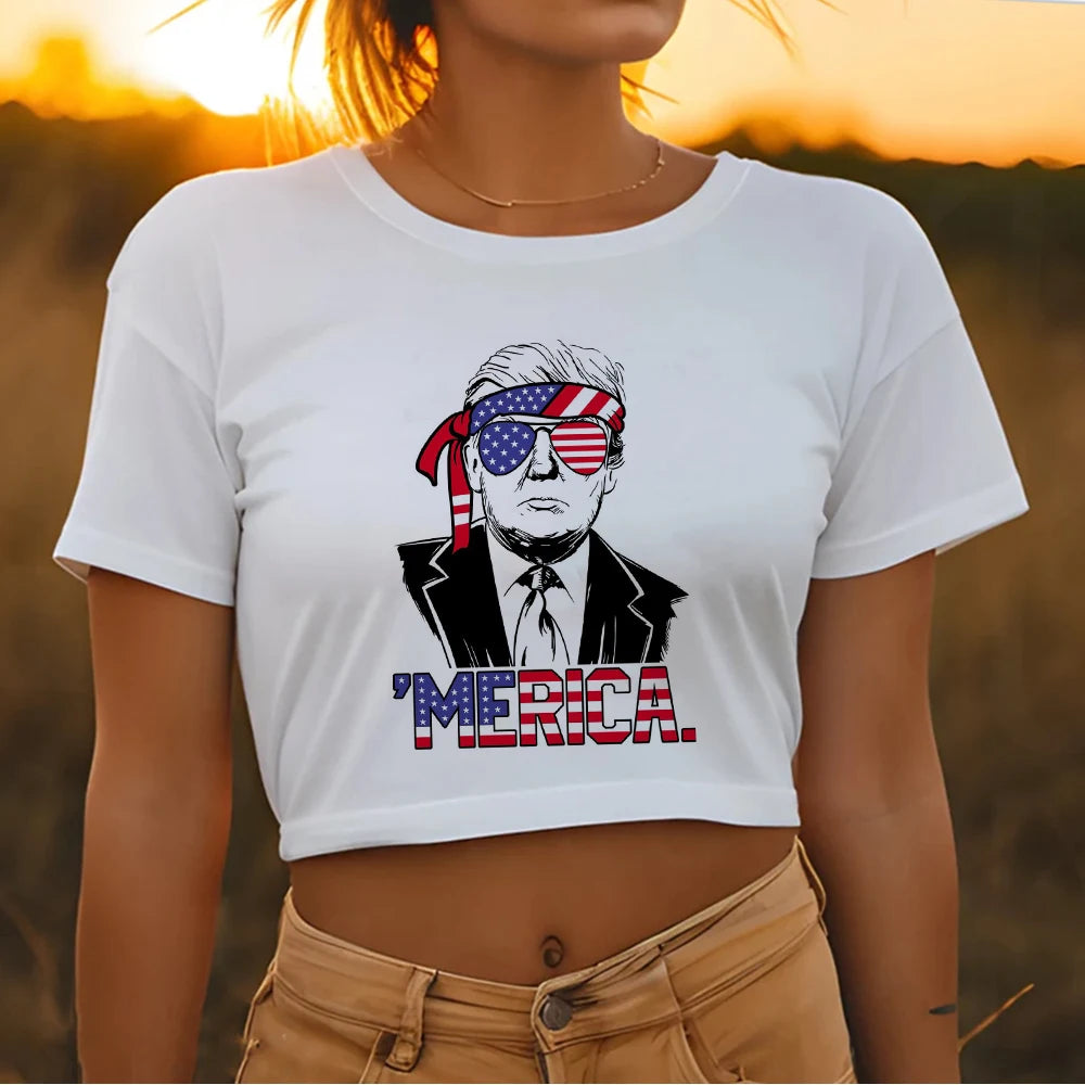 TAMBREET Usa Trump 2024 Merica tshirt women graphic tshirt girl comic manga funny clothes