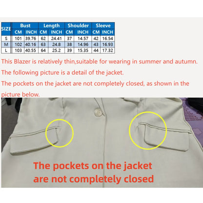 TAMBREET Women's Autumn Clothes Suit Women's Jacket 2024 Seven-Minute Sleeve New Clothing Blazer Solid Office Lady OL Elegant Casual Coat