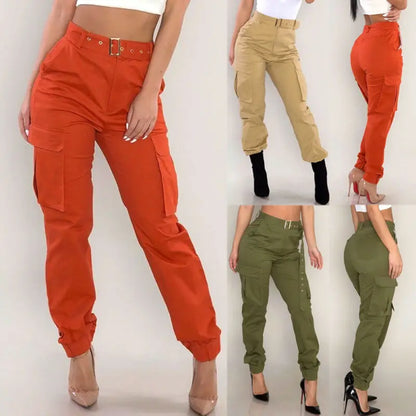 TAMBREET Womens Army Casual Cargo Trousers Pant Combat Military Jogger Cargo Sports Pants