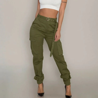 TAMBREET Womens Army Casual Cargo Trousers Pant Combat Military Jogger Cargo Sports Pants