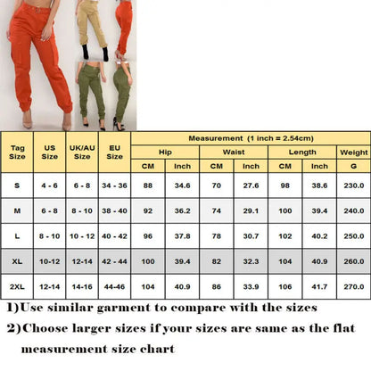 TAMBREET Womens Army Casual Cargo Trousers Pant Combat Military Jogger Cargo Sports Pants