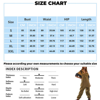 TAMBREET Womens Fleece Overalls One-piece Bibs Jumpsuits Adjustable Suspender Straps Warm Winter Fuzzy Ski Pants