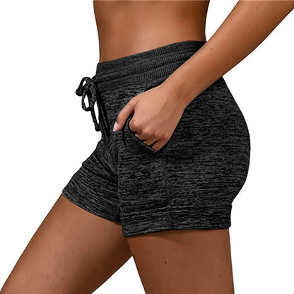 TAMBREET Womens Solid Elasticated Waist Shorts PLUS SIZE OVERSIZED Ladies Summer Yoga Gym Fitness Jogging Hot Pants Sweatpants Clothing