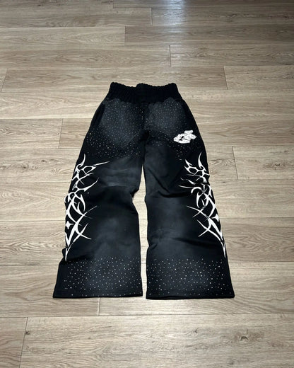 TAMBREET Y2k Gothic Hip Hop Graphic Print Casual Pants New Fashion Gym Sport Trousers for Men Women Jogger Sweatpants Harajuku Streetwear