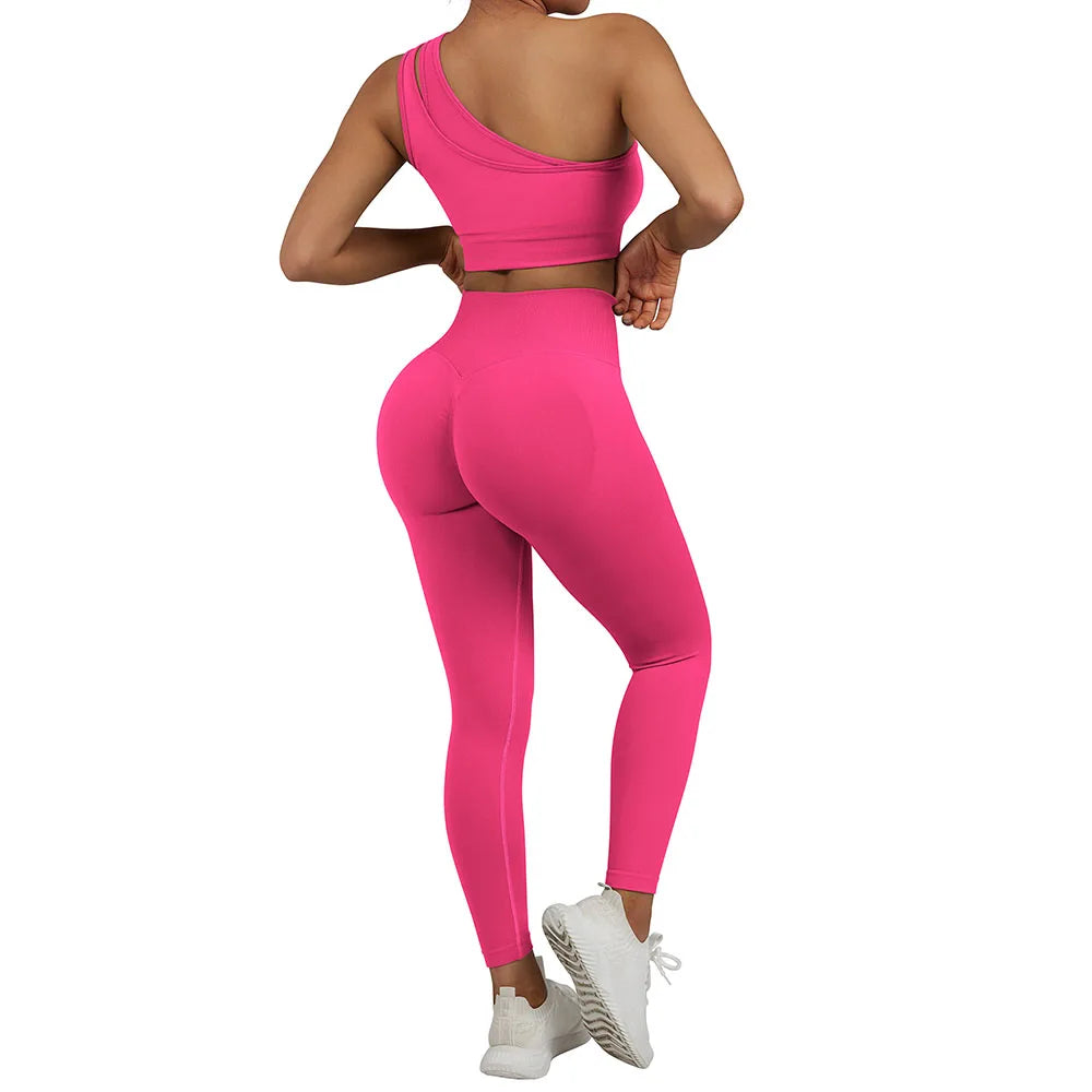 TAMBREET Yoga Sets Women Sportswear Gym Clothing High Waist Leggings Workout Outfits Gym Wear Fitness Tracksuit Sports Yoga Suits