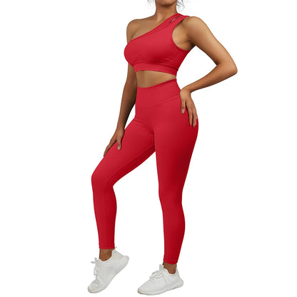 TAMBREET Yoga Sets Women Sportswear Gym Clothing High Waist Leggings Workout Outfits Gym Wear Fitness Tracksuit Sports Yoga Suits