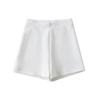 TAMBREET Zach Ailsa 2024 Spring New Product for Women's French Small Market European and American High Waist Elastic Shorts